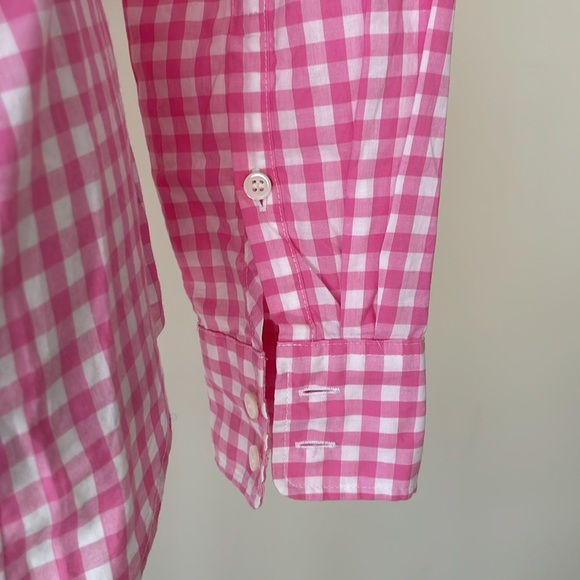 J. Crew Perfect Pink Gingham Shirt - Picture 6 of 9